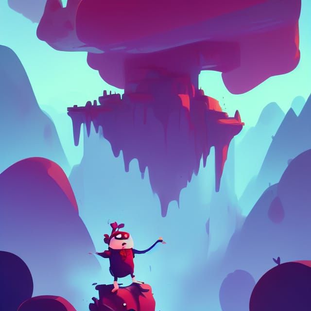 Cute Ice Cube Character in Fantasy Concept Art