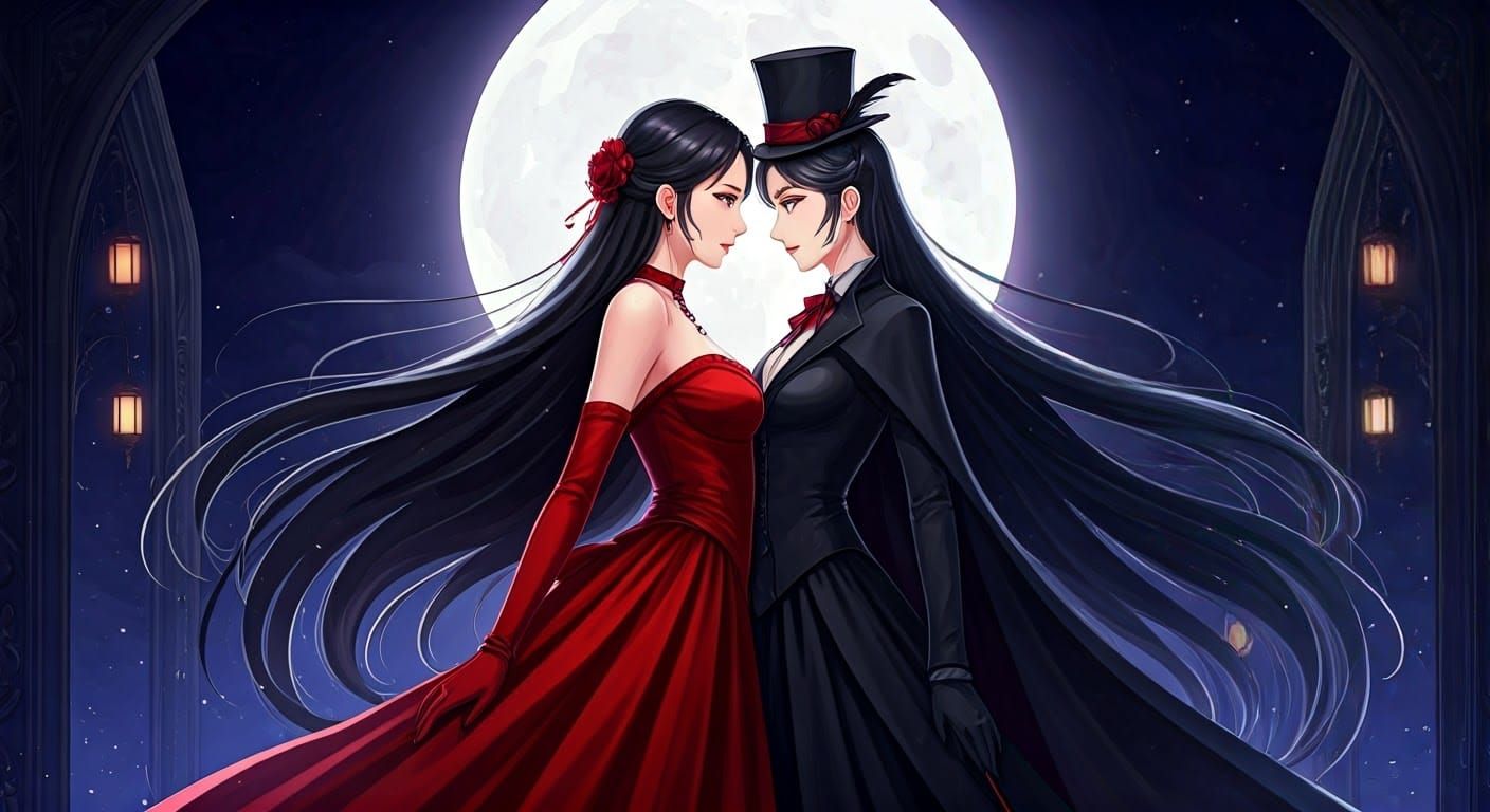 Asian Woman Confronts her Seductive Doppelganger in Neon Nig...