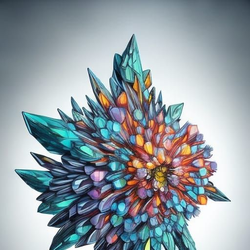 Cyberpunk Rooster in Drip Art Style