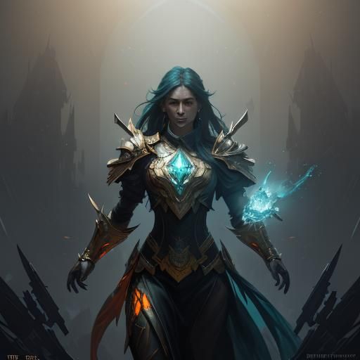 Fractured Mirror: Hyperdetailed Concept Art in Orange and Te...