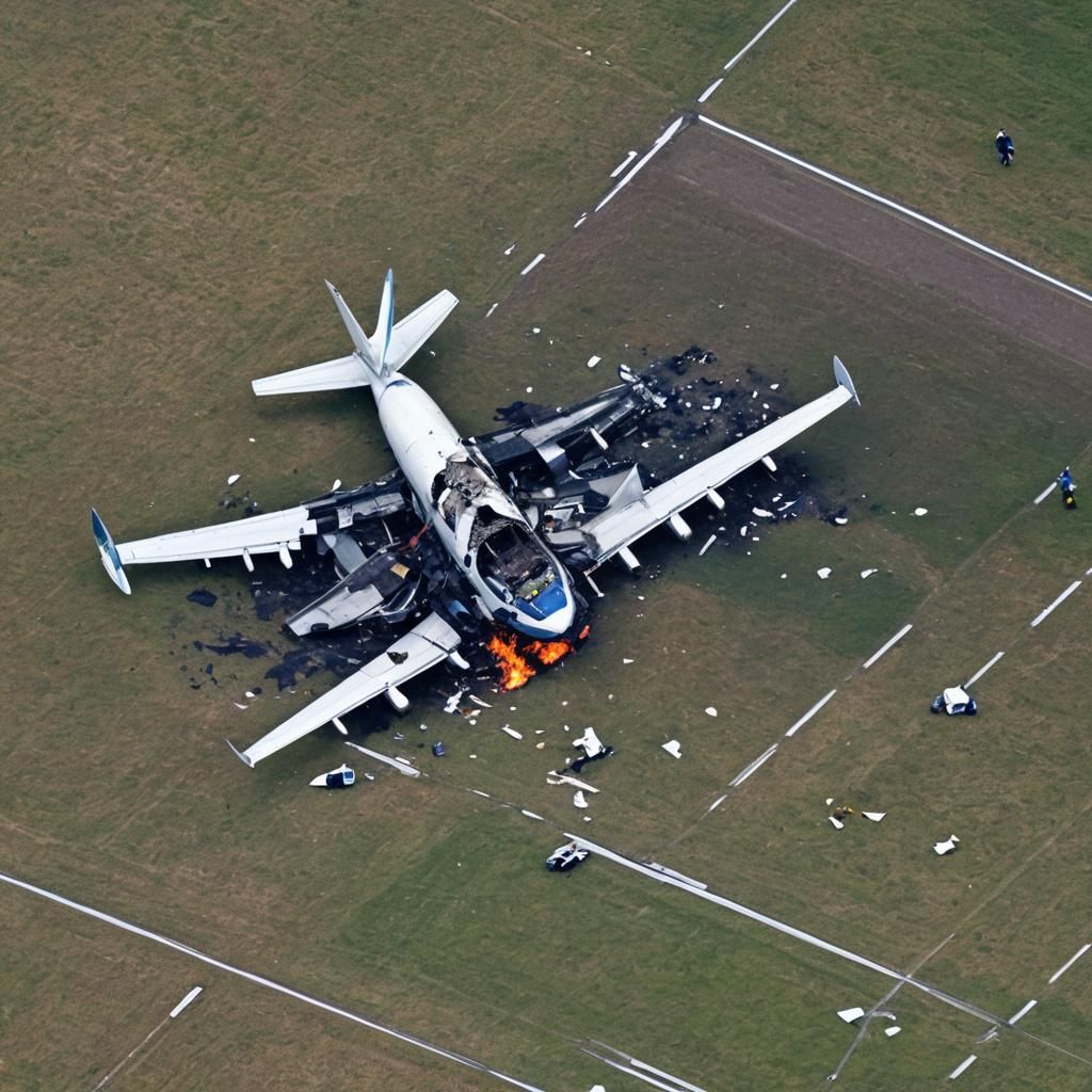 AI Generated Image of a Plane Crash