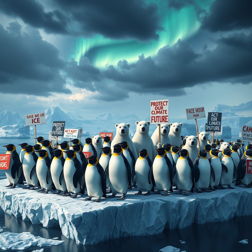 Penguins and Polar Bears Unite Against Climate Change in a P...