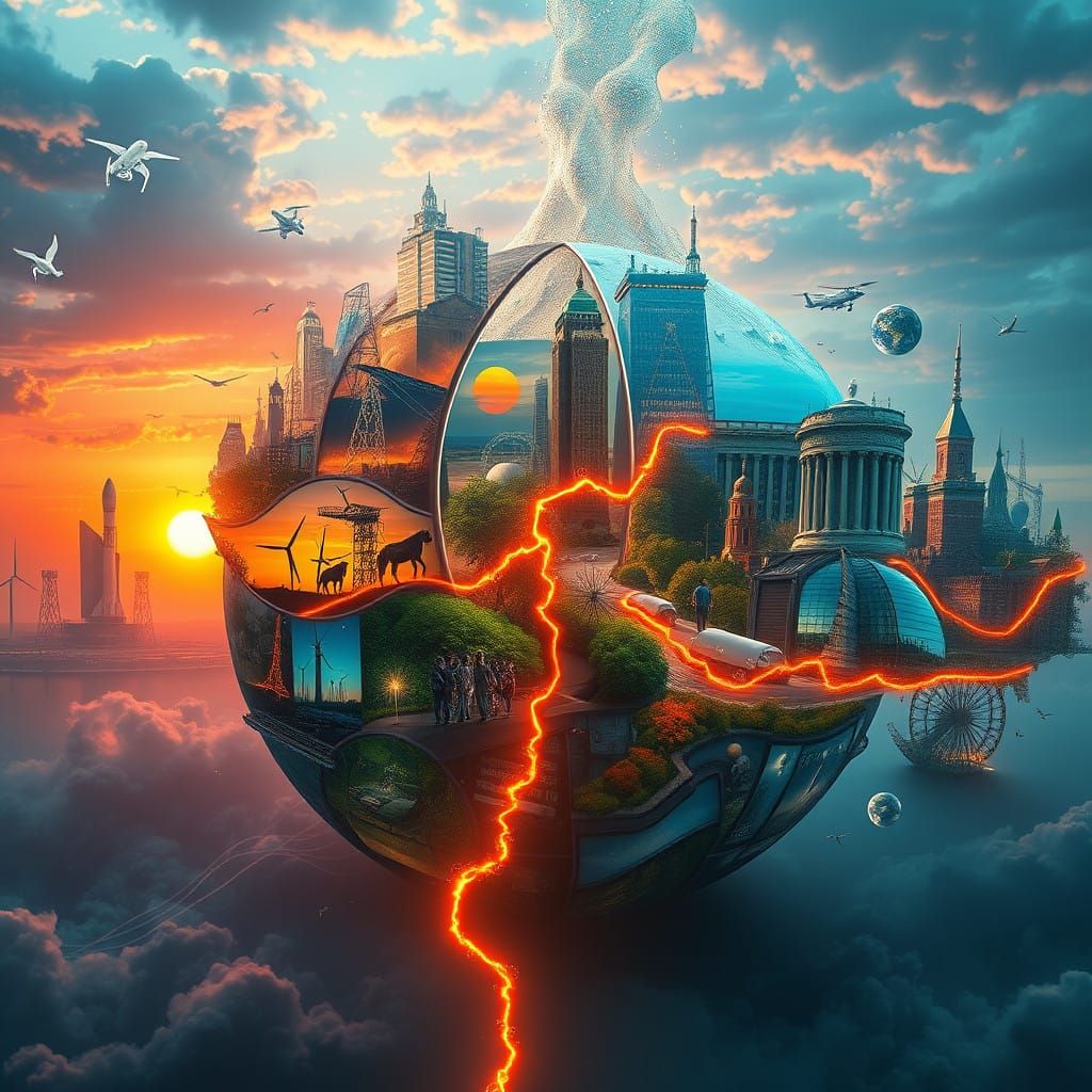 Transformative Global Events Visualized in Hyper-Realistic 8...