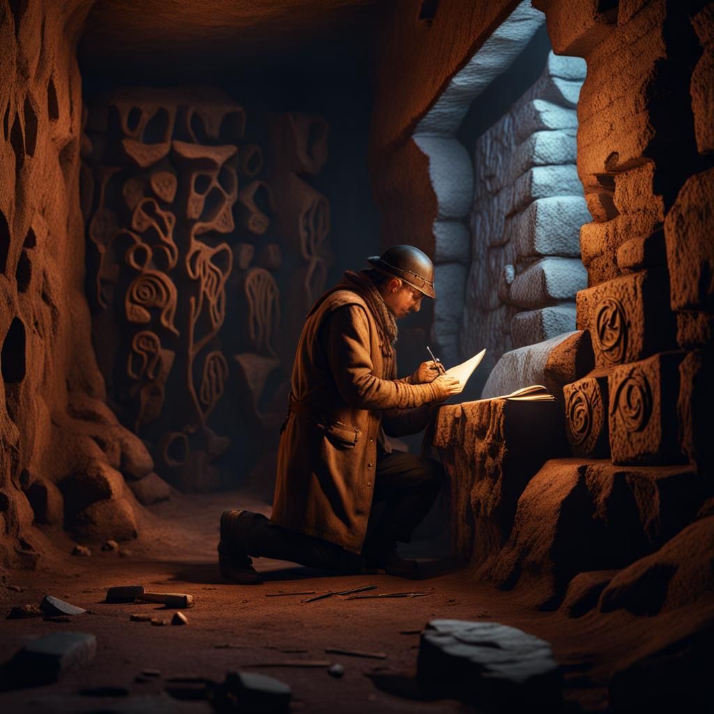 Mystic Archaeologist Unlocks Ancient Runes Deep Underground