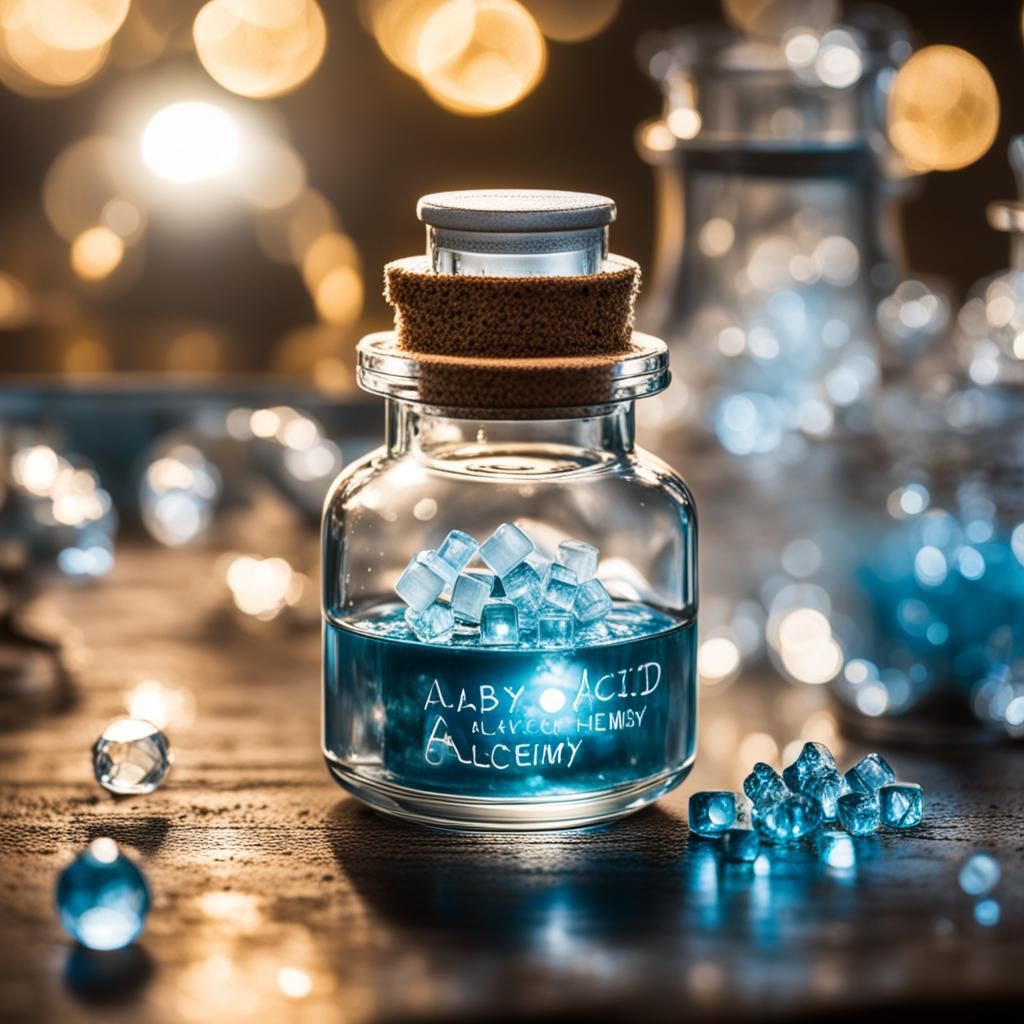 Magical Alchemy with Vial of Baby Blue Acid