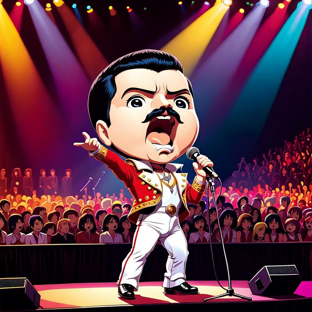 Chibi Freddie Mercury Sings Bohemian Rhapsody