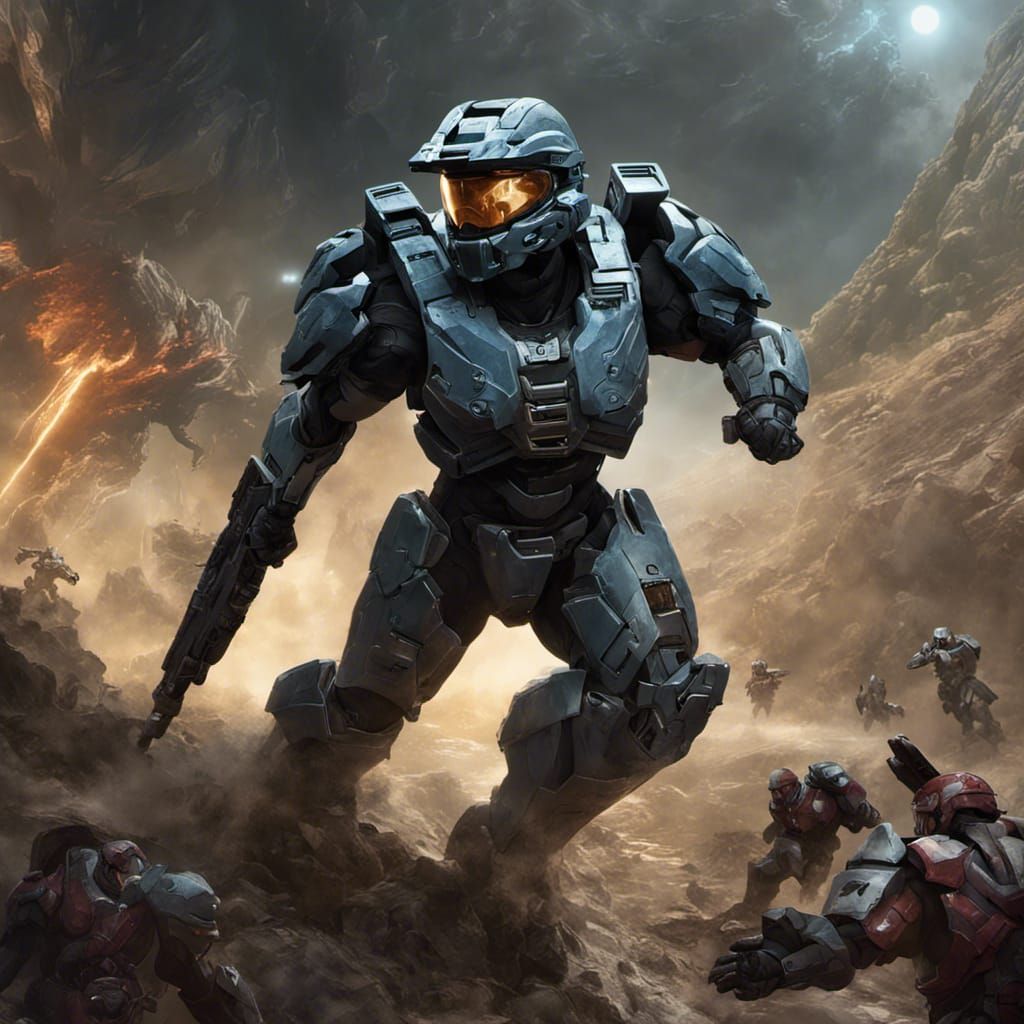 Halo Spartans vs Covenant: Detailed Concept Art