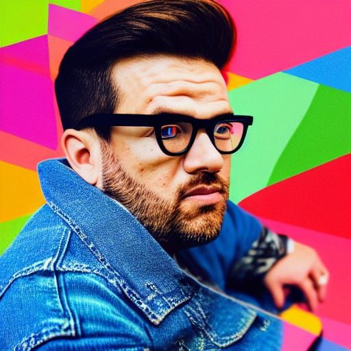 Vibrant Digital Portrait with Book in Warm Lighting