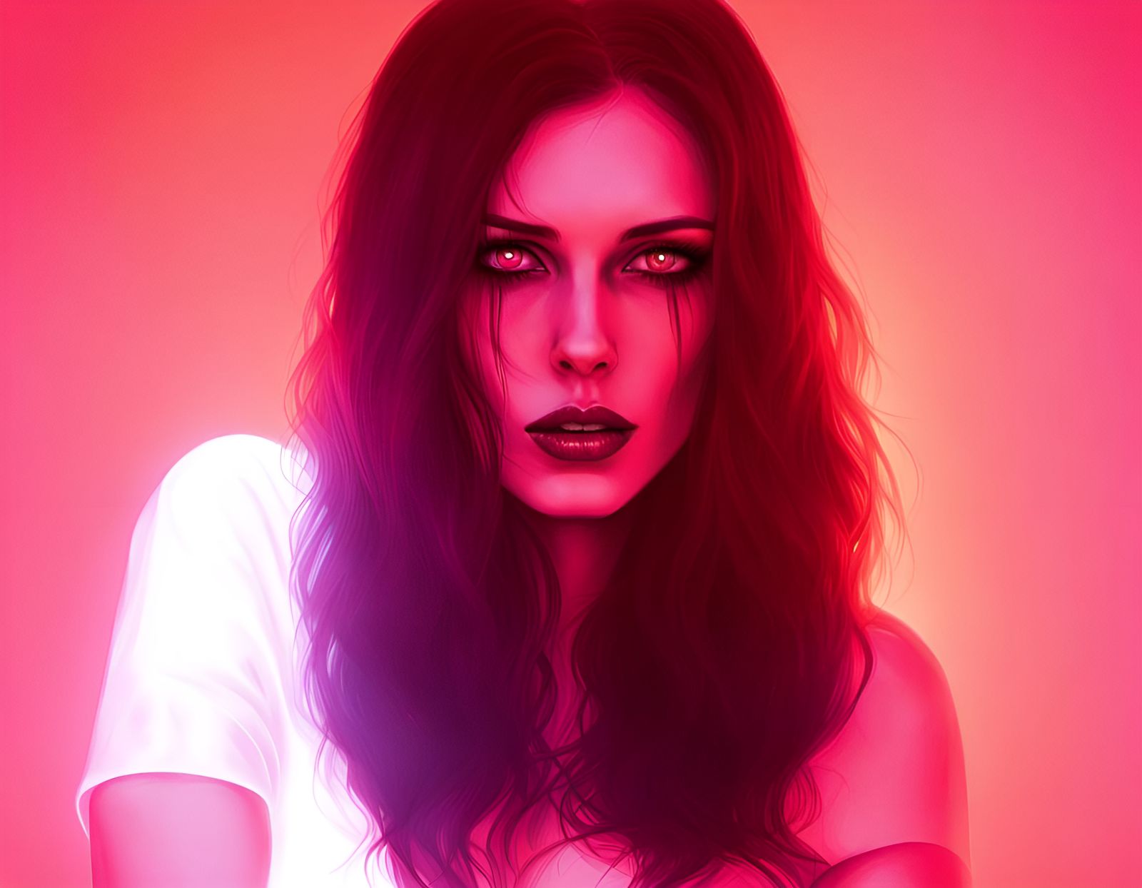 Synthwave Entrance to Hell in Neon Retro Style