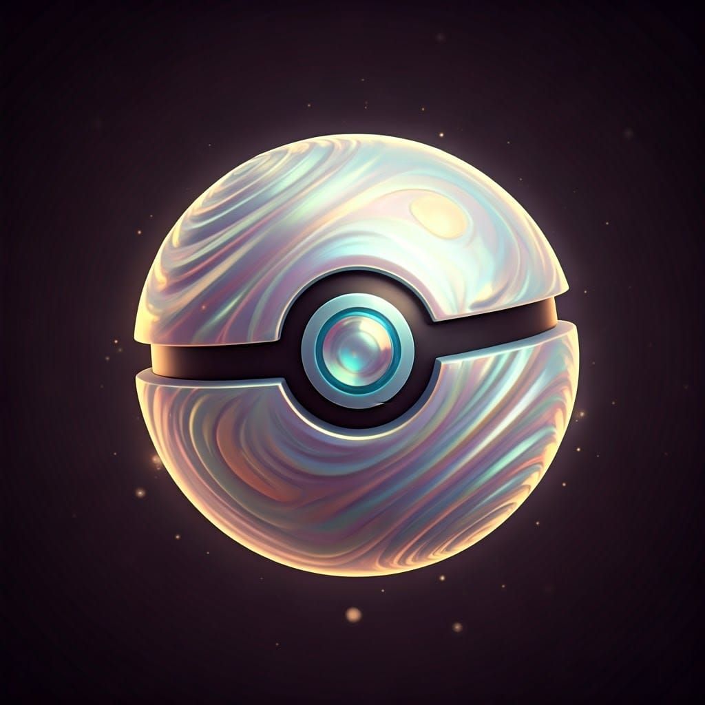Iridescent Magical Pokéball with Ethereal Lighting