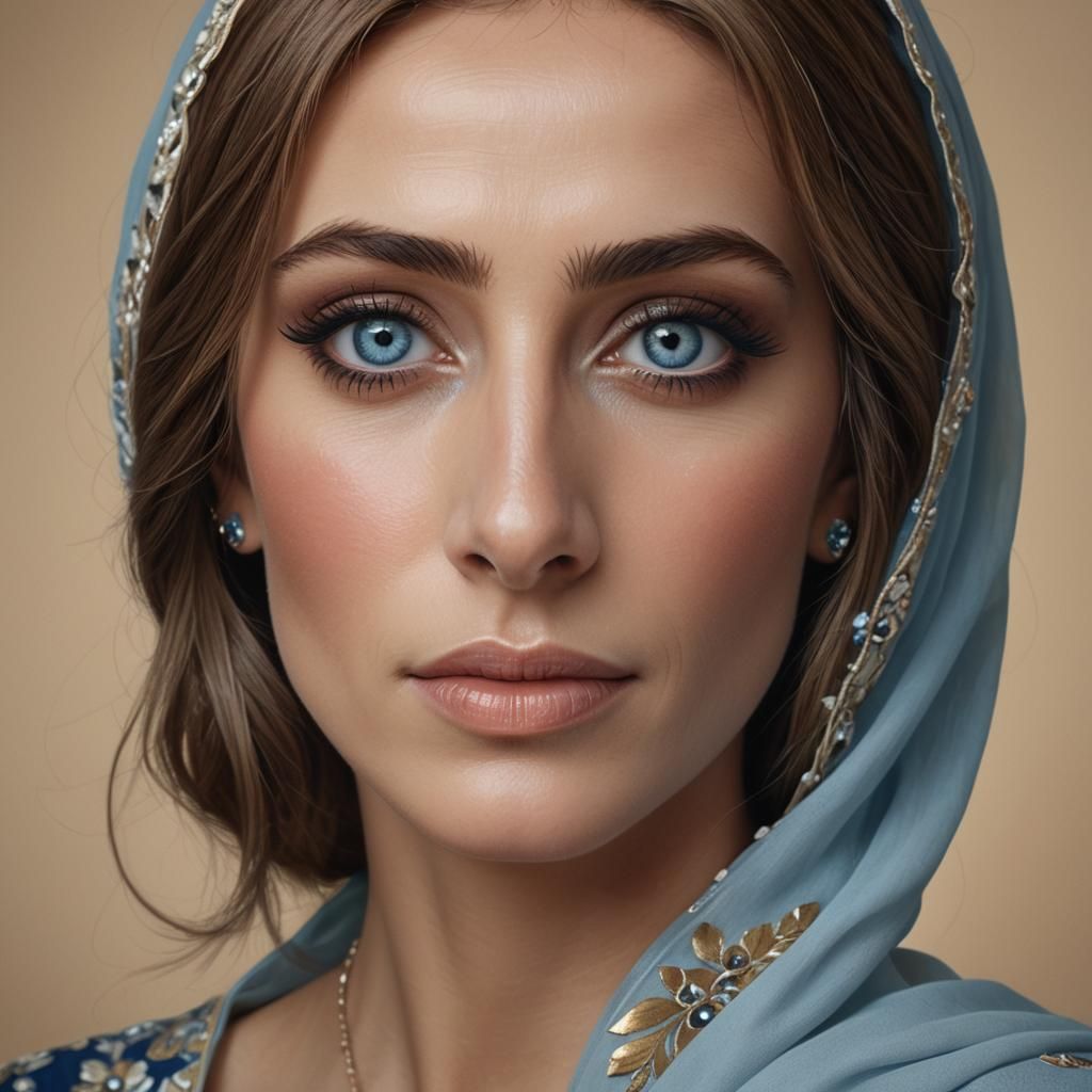 Stunning Hyperrealistic Portrait with World Map Eyes