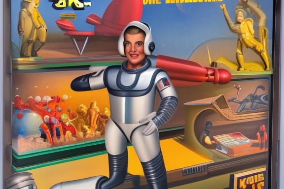 Antique Buck Rogers Toys: Detailed Matte Painting