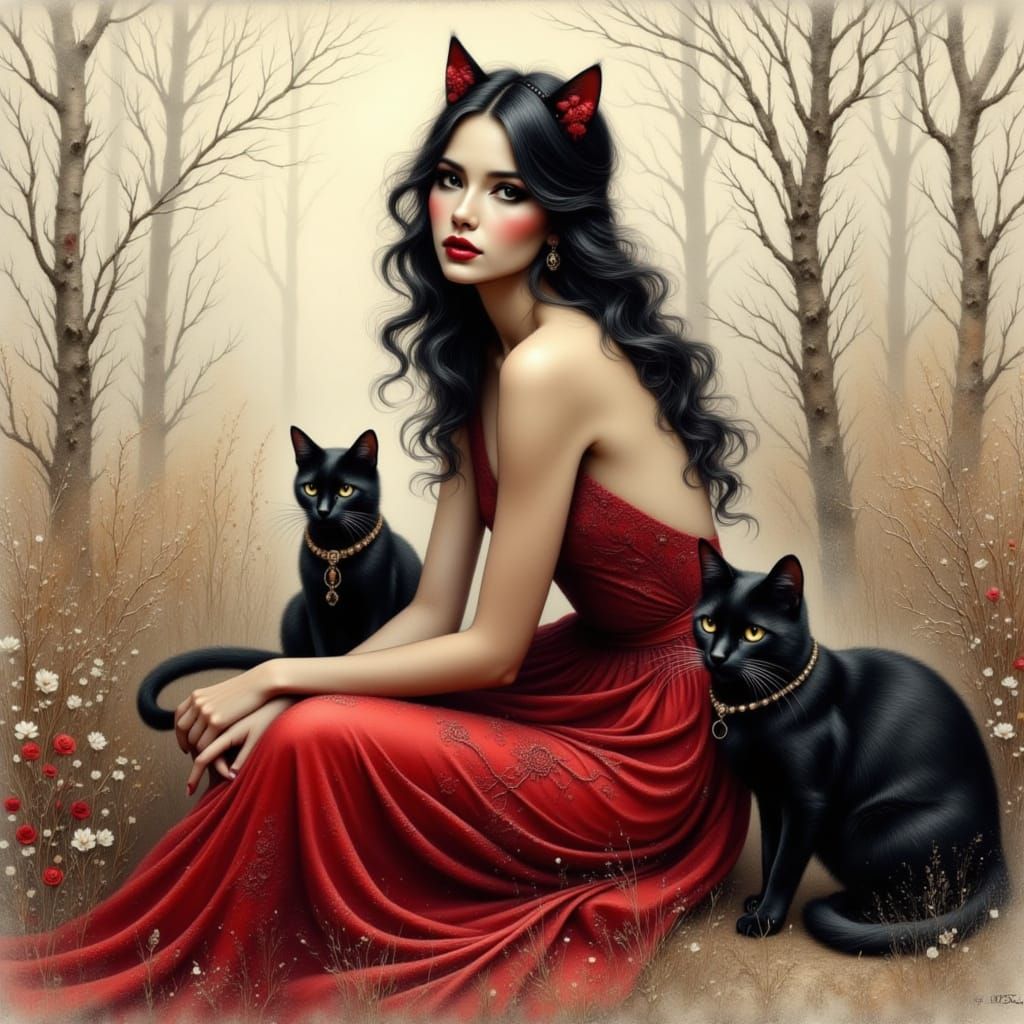 Black cat lady