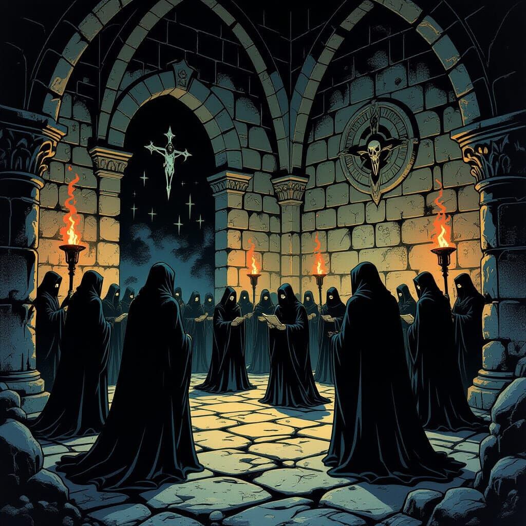 Crypt Ceremony in Dark Gothic Style