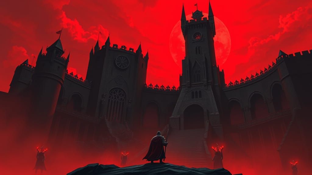 Dark Fantasy Knight Guards Obsidian Fortress