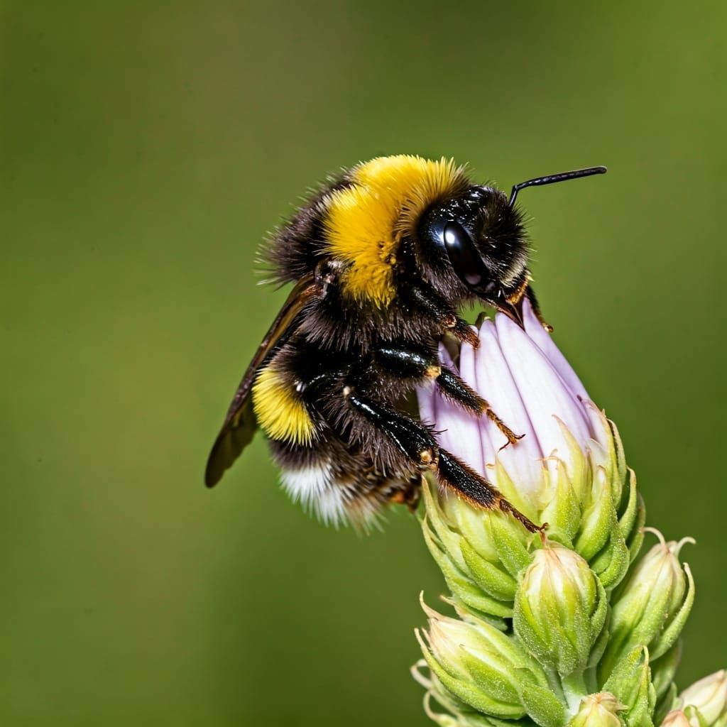 Sleeping Bumblebee in a Flower