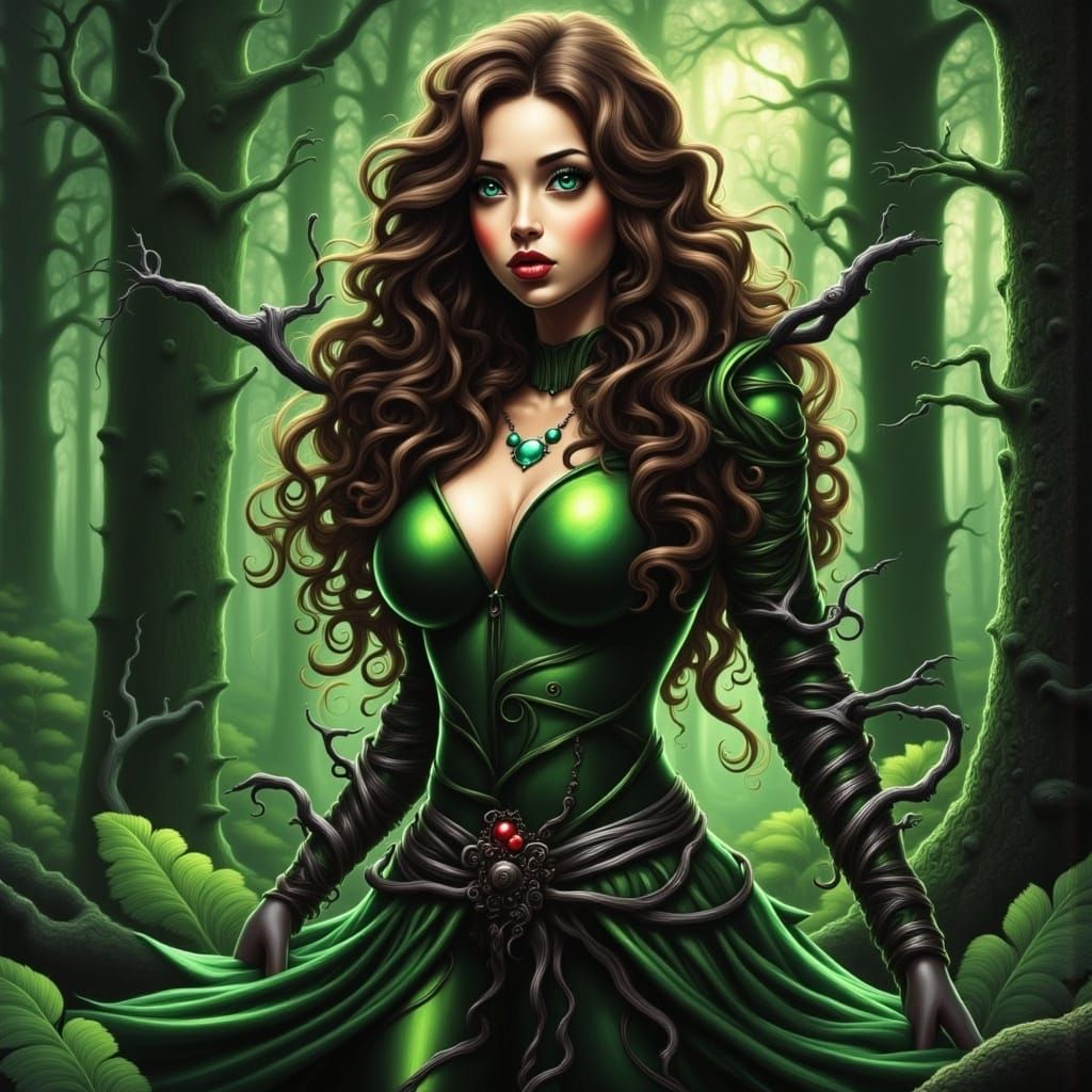 Ethereal Enchantress in Hyper-Realistic Comic Book Style