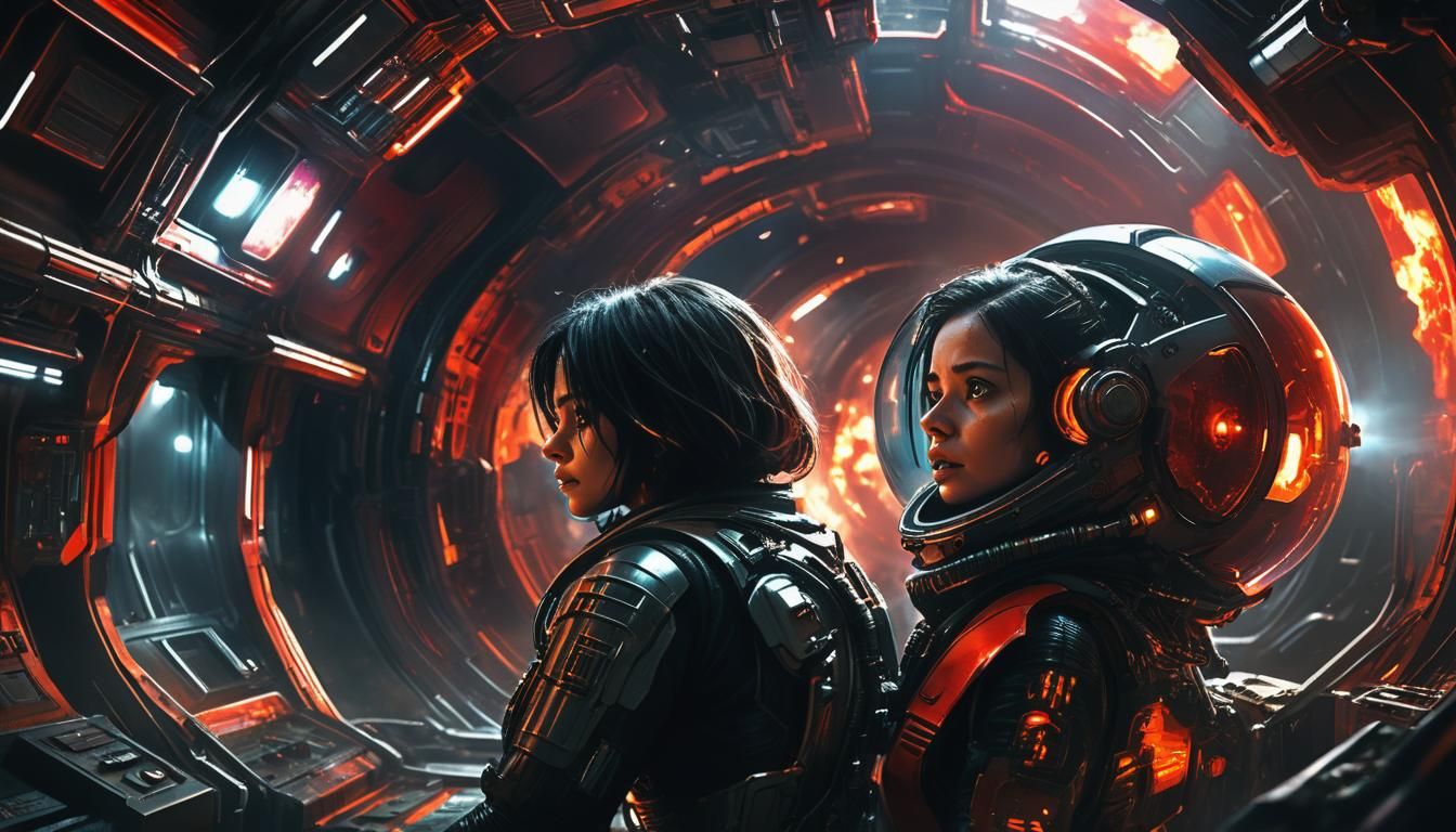 Apocalyptic Spaceship Repair: A Cinematic Digital Painting