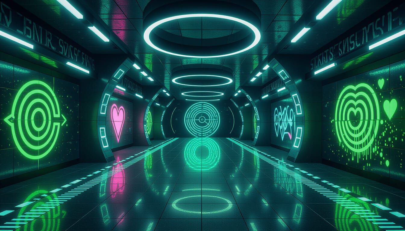 Utopian Future Metro in Frutiger Metro Aesthetic