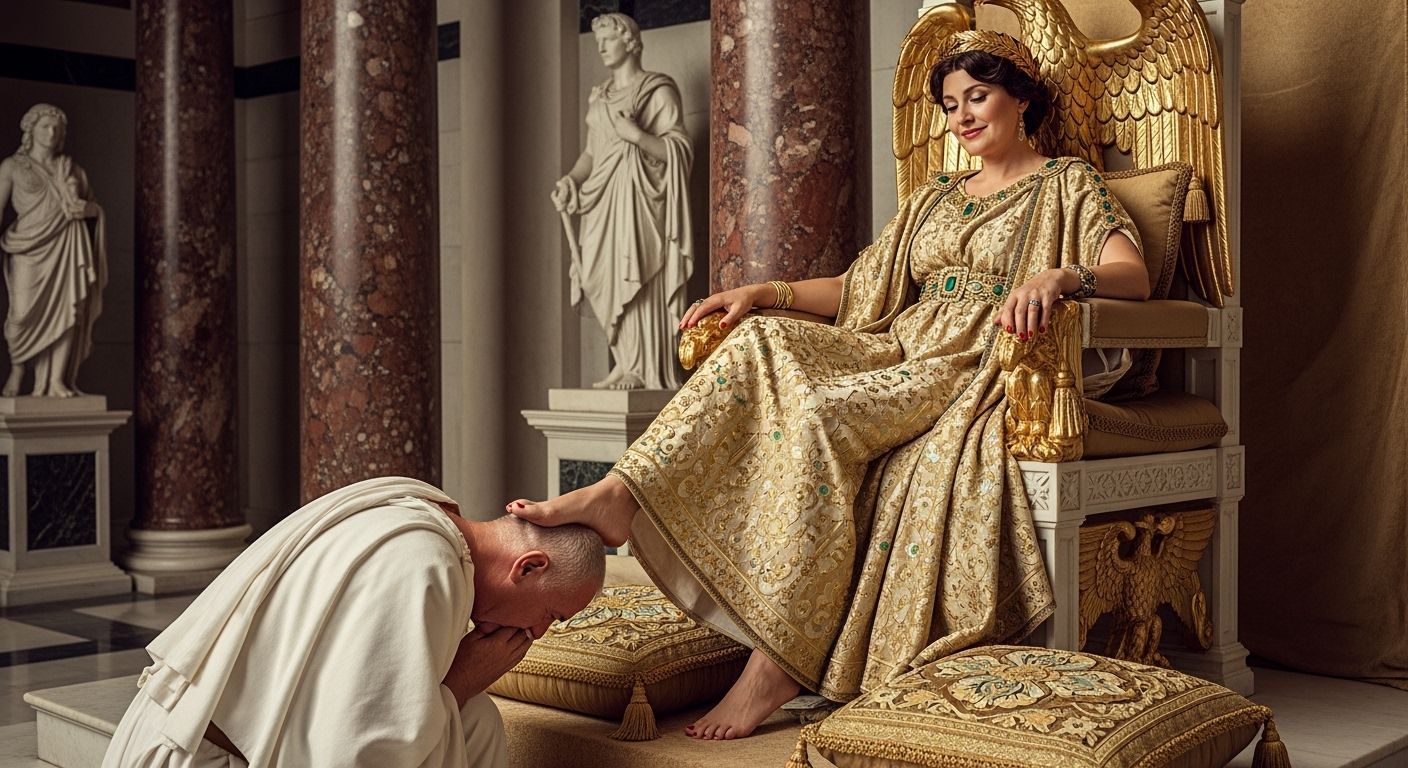 Empress Messalina on Her Throne, a Regal Portrait