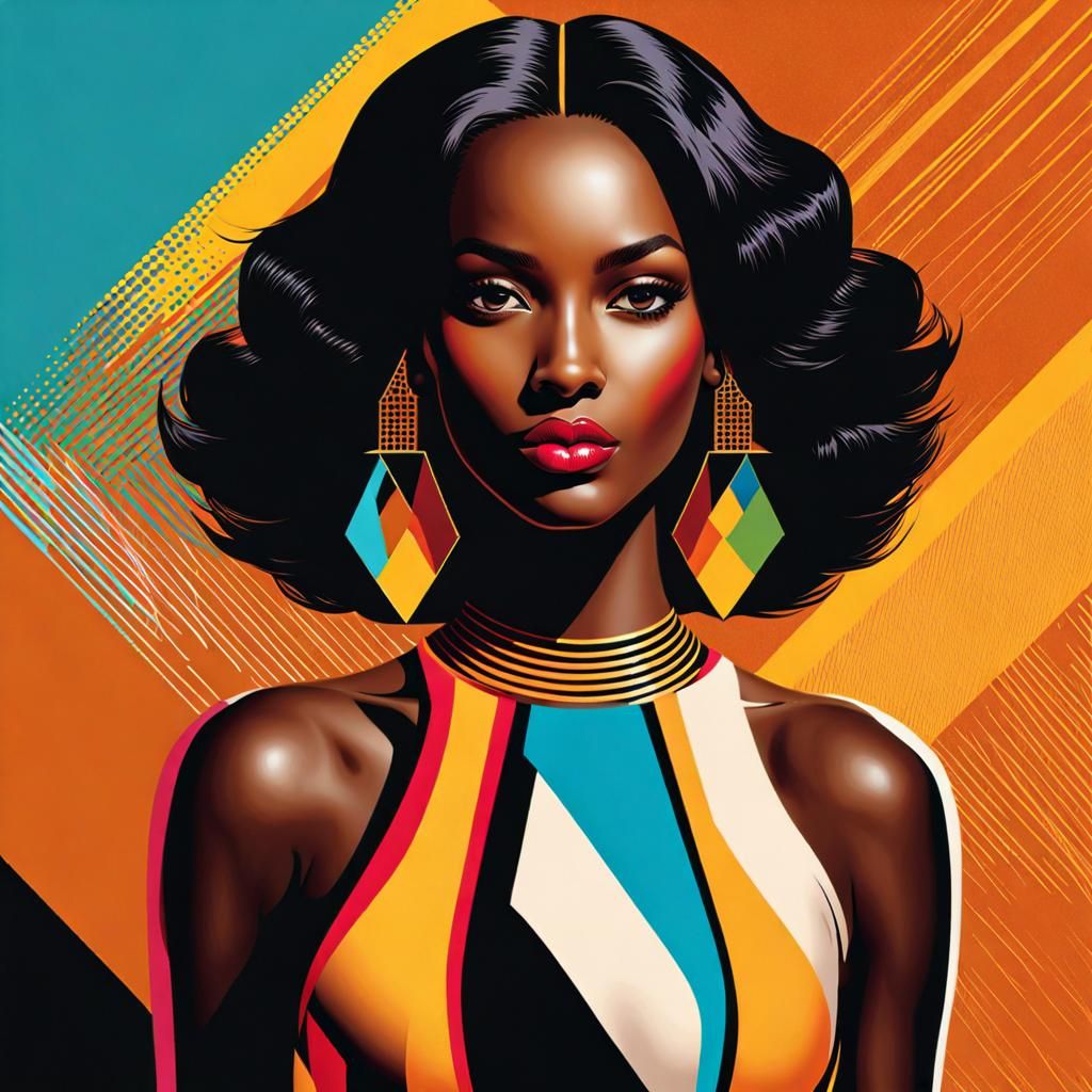 Mesmerizing Portrait in Pop Art Style