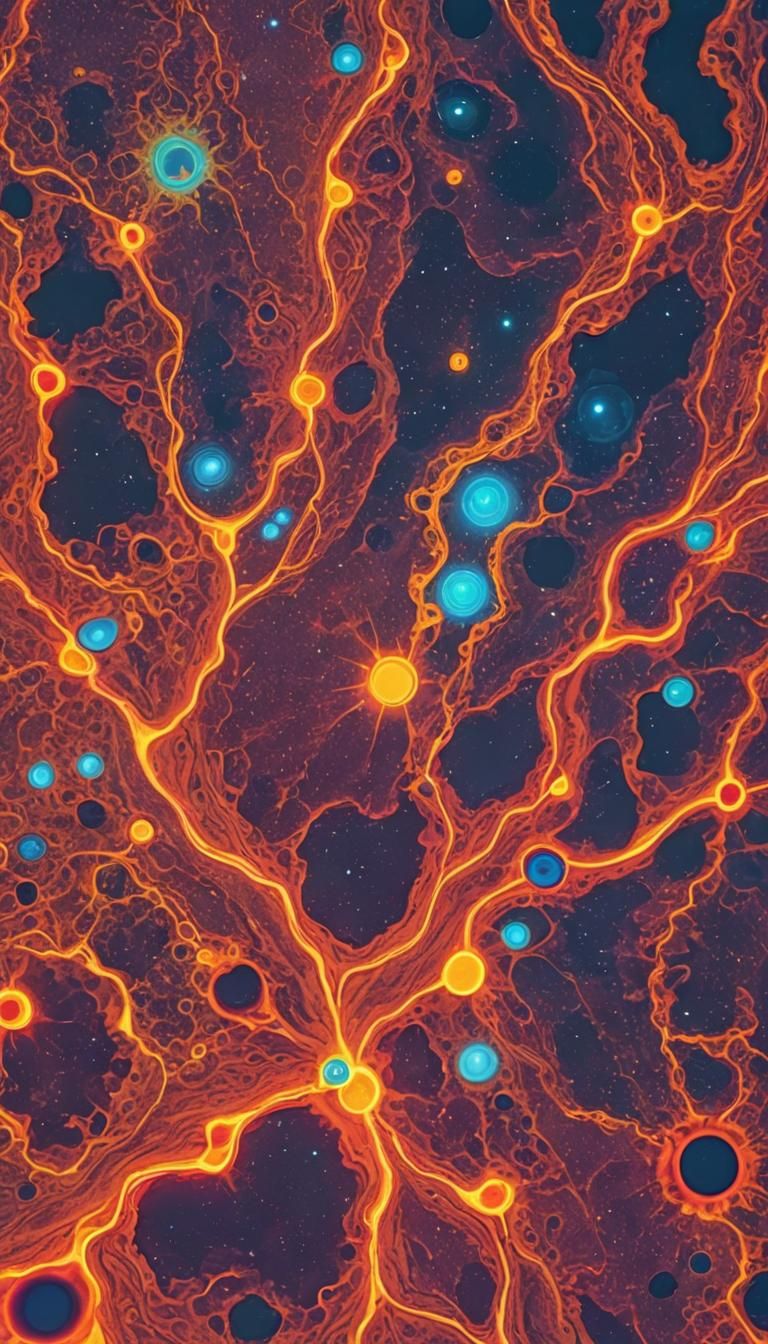 Coronal Mass Ejection in 3D Neon Colors