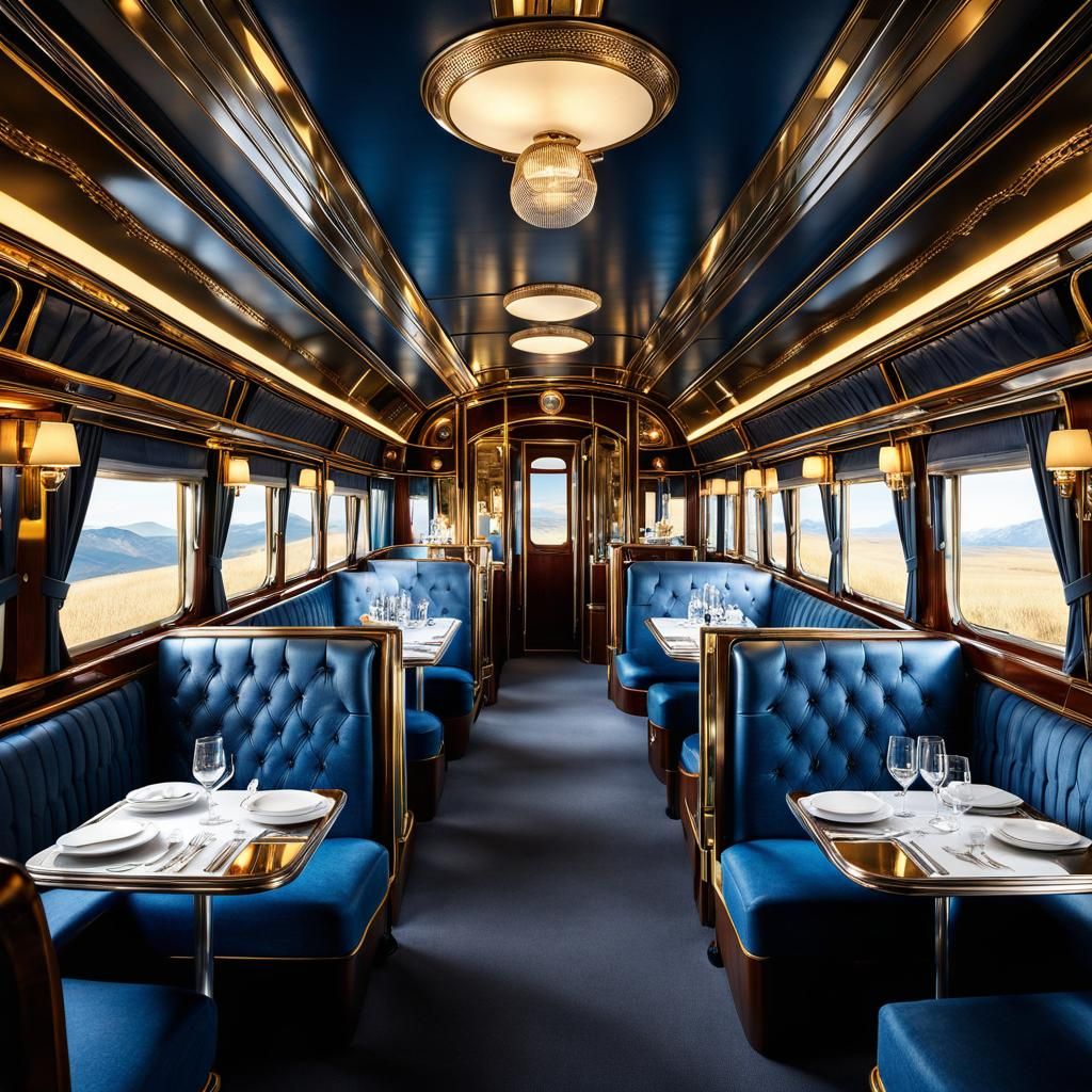 Inside the Orient Express Dining Car: Art Deco Style