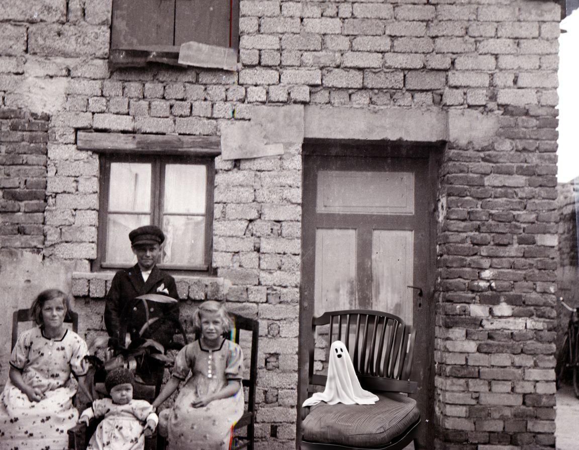 Invisible Ghost Waving, Black and White Photography