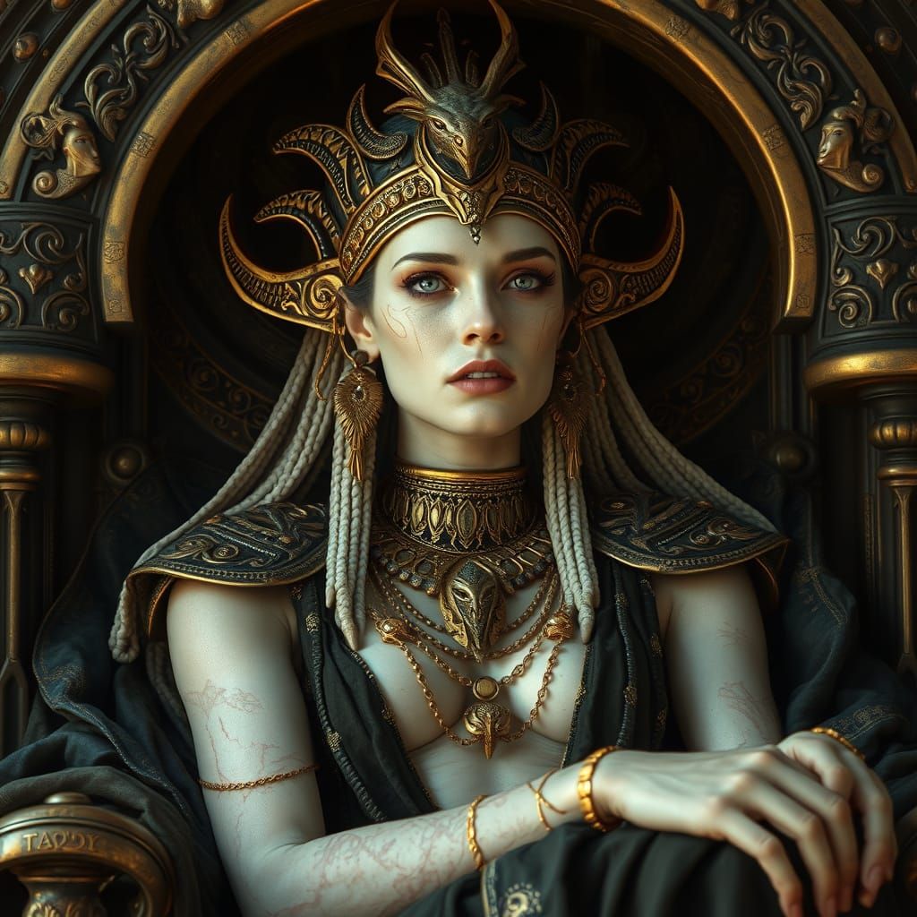 Regal Goa'uld Queen in Futuristic Realism