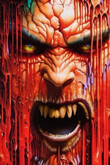 Hyperdetailed Dracula Portrait in Psychedelic Style