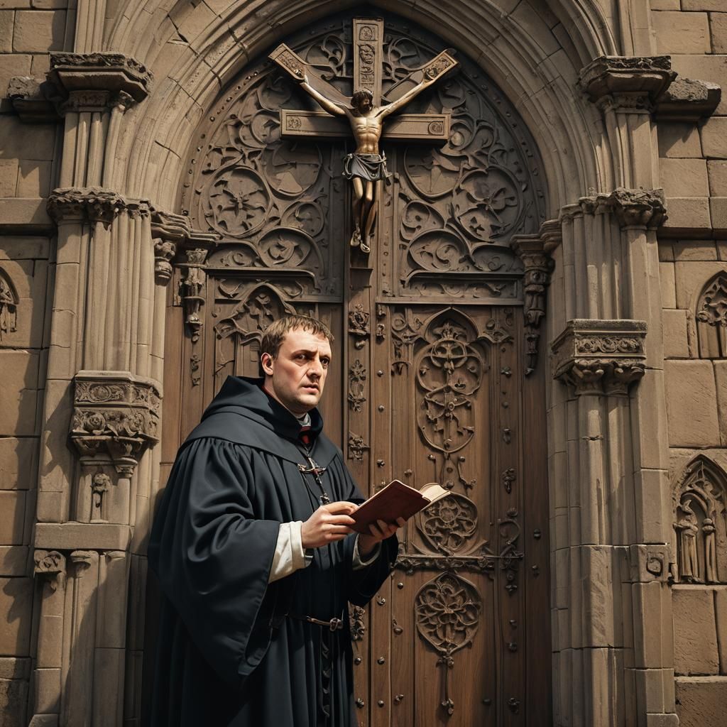 Luther at Wittenberg in Golden Hour Light