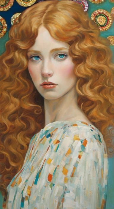 Ginger Girl immortalized in oil painting