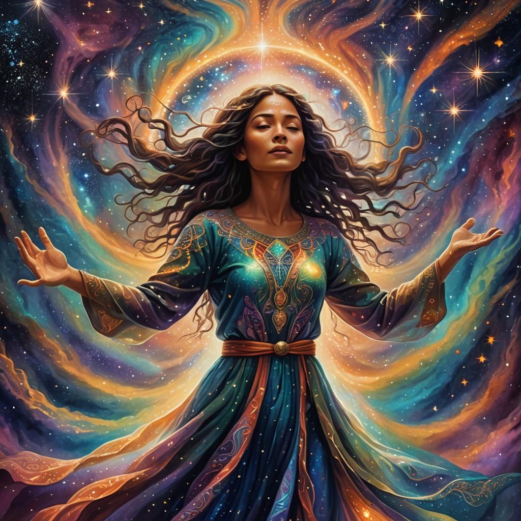 Visionary Ayahuasca Art of Loving Woman