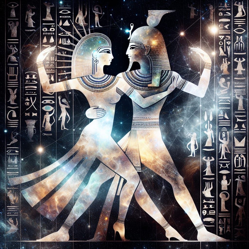 Rugged Pharaoh & Beautiful Queen Locked In A Graceful Tango