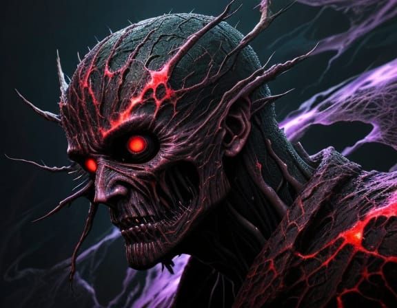 Grotesque Demon Angel in Surreal Digital Art Style