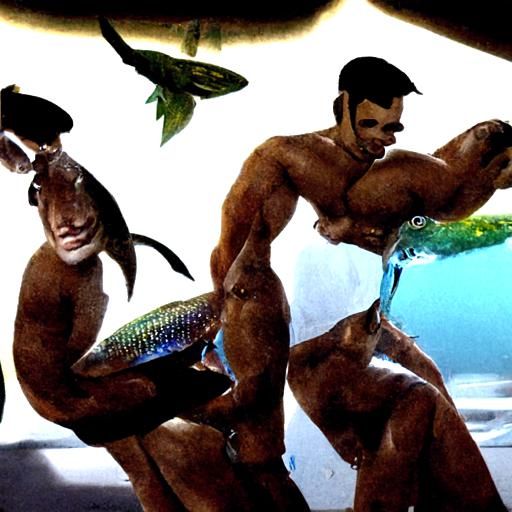 Homoerotic Fish Men Generated by AI