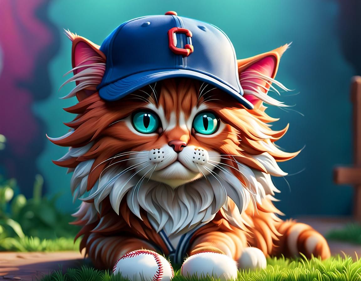 Cat wearing Baseball Cap
