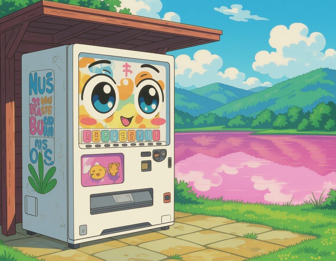 Anthropomorphic Vending Machine by Pink Algae Lake