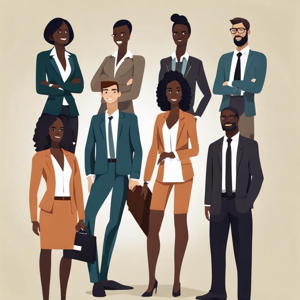 Diverse Team Collaboration in Corporate Environment