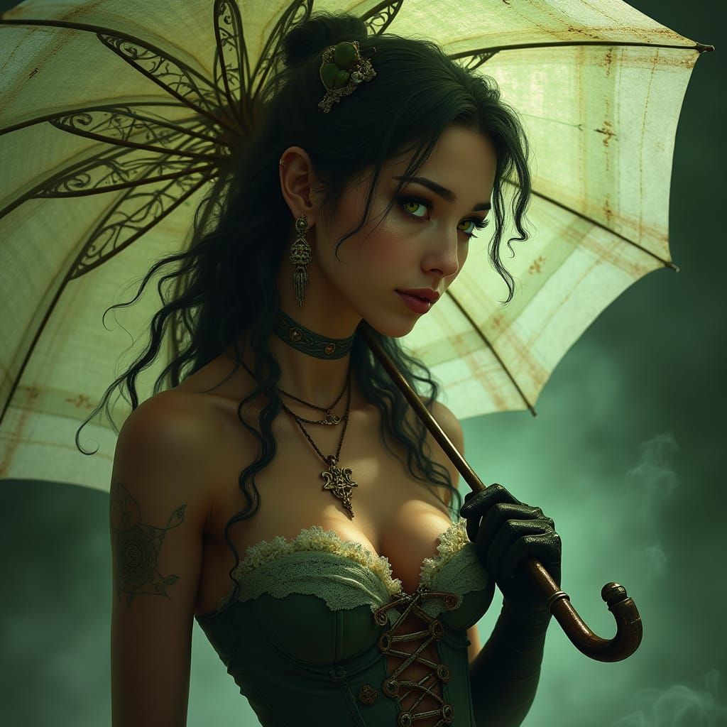 Voodoo Steampunk Siren in Bayou Attire