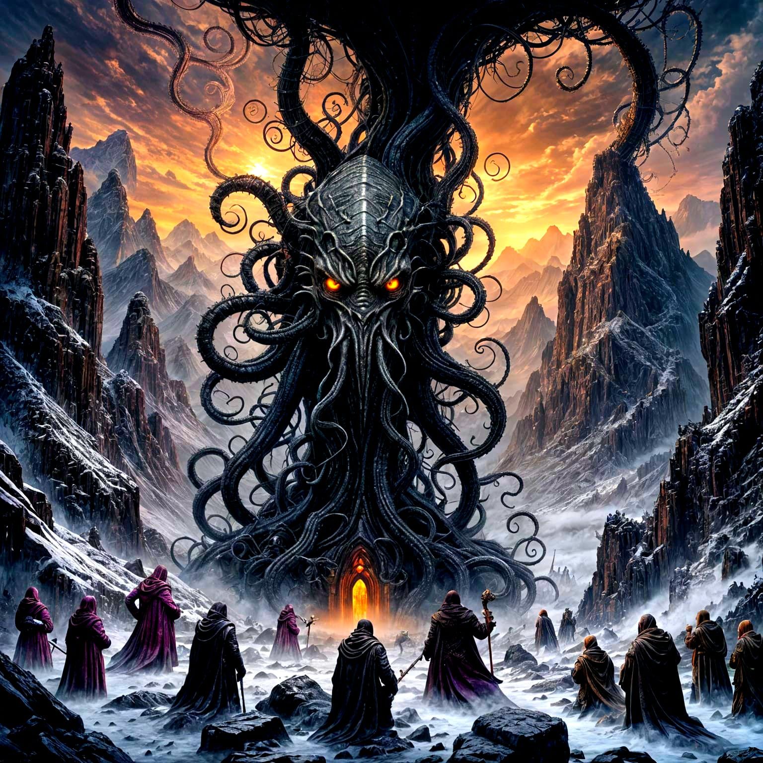Cthulhu Rises Above Mountains of Madness