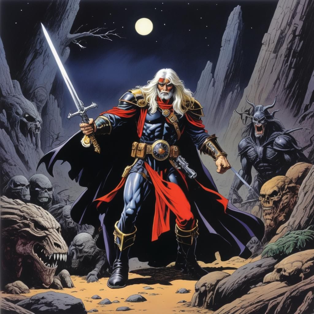 Grimdark Warriors Battle in a Hellscape