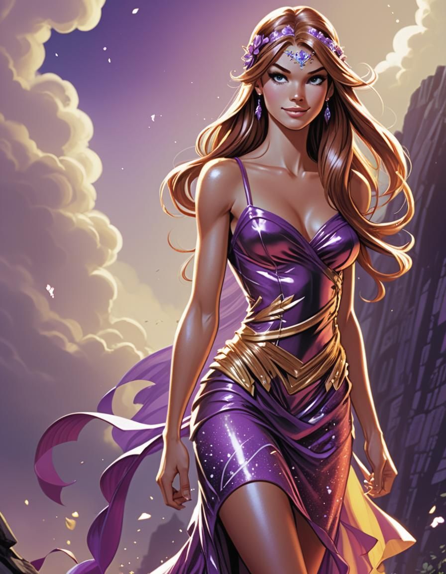 Darcy From Winx Club in Comic Book Art Style