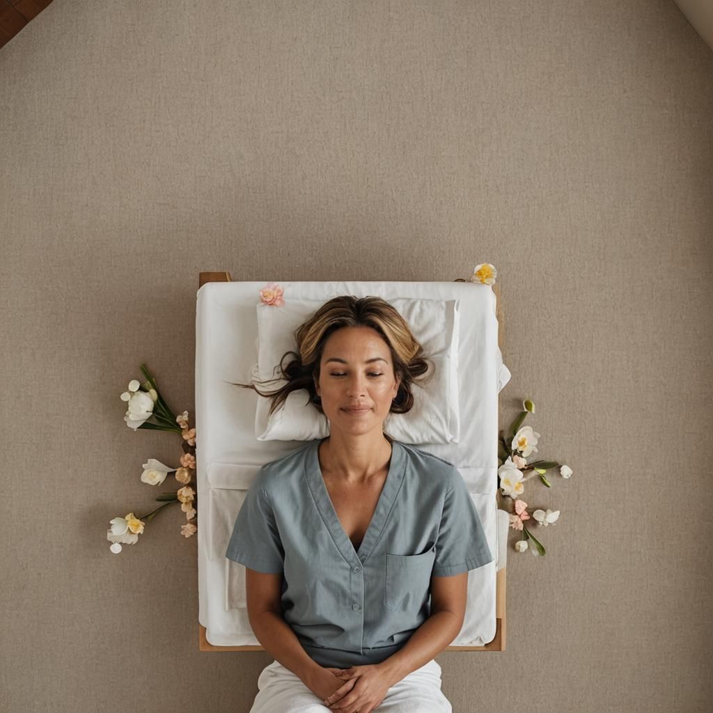 Relaxing Spa Day: Woman on Massage Table
