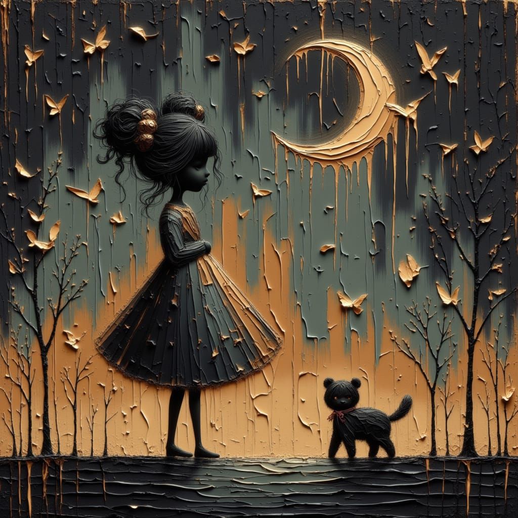 Moonlit Mischief with a Fluffy Sidekick!