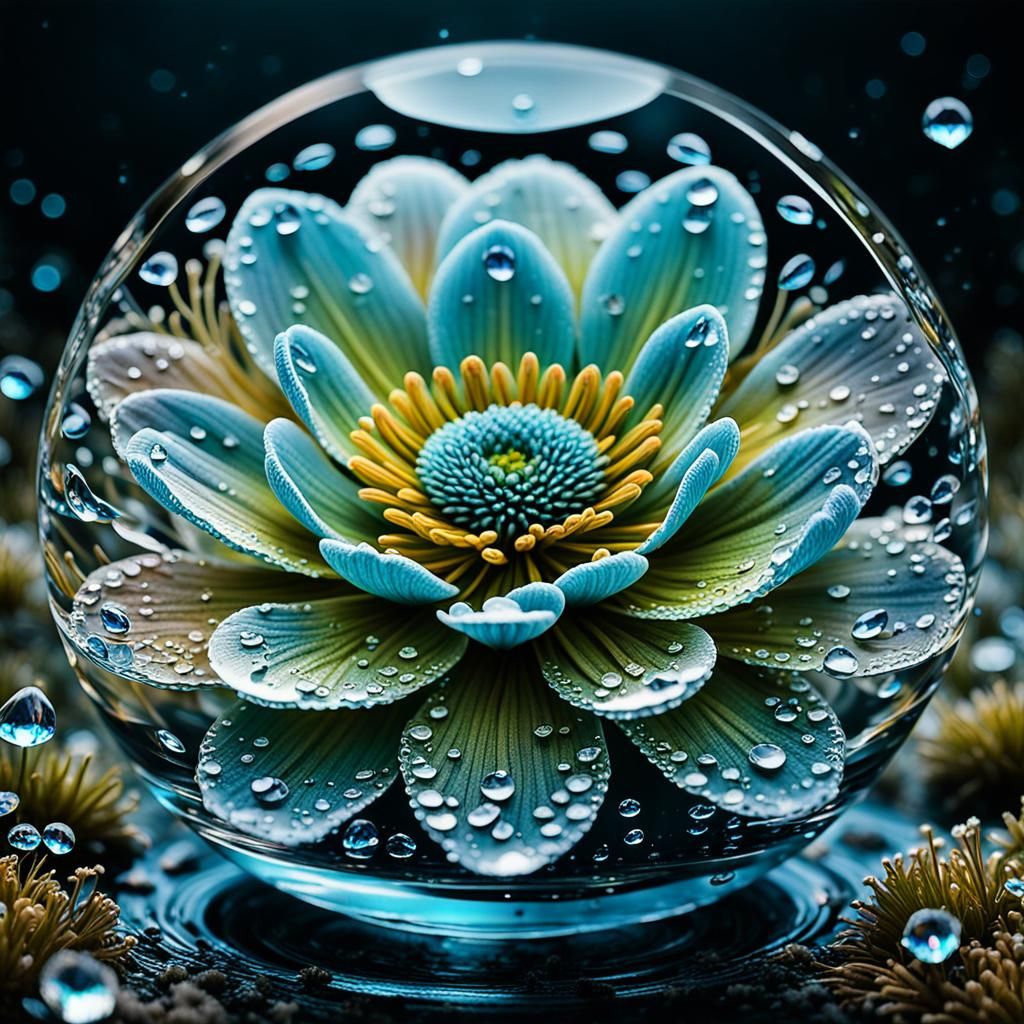 Bioluminescent Water Token with Wild Magic Flowers