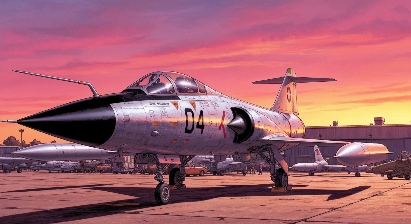 Starfighter Jet in Comic Book Style