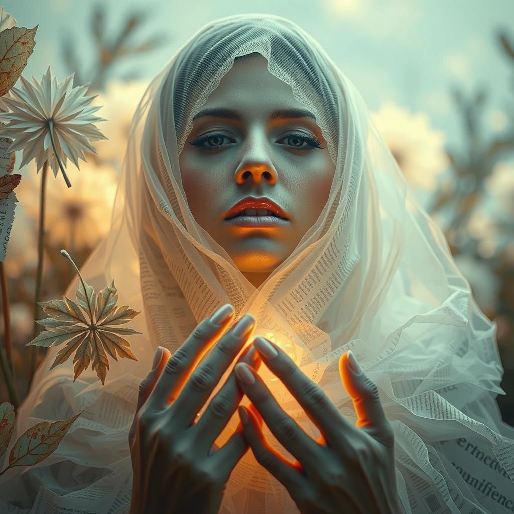 Dada Performer: Black and White Photogram Collage