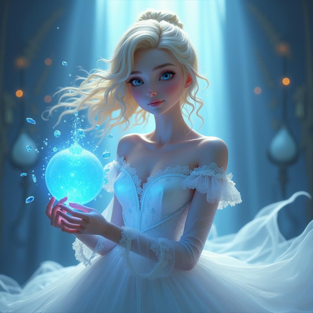 Woman with Blue Orb, Miraculous Ladybug Style