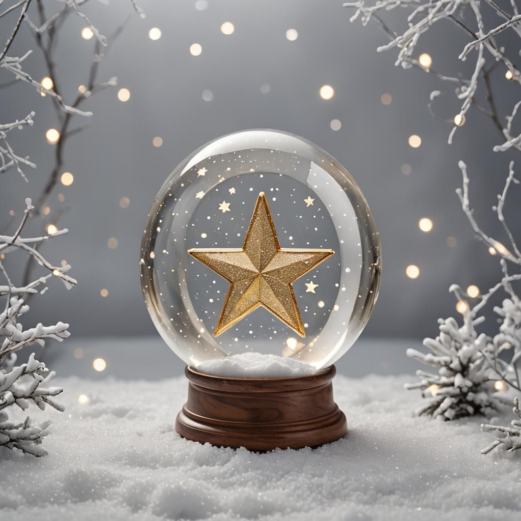 Snowglobe with Star Decoration